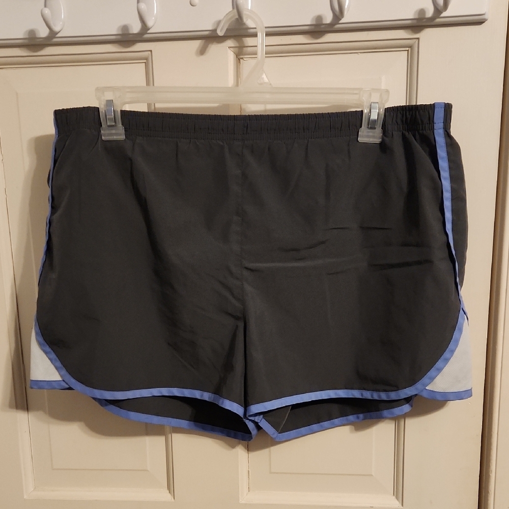SJB Pergormance Gray Athletic Shorts with Blue Trim XL